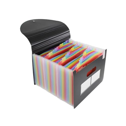 ドキュメントファイル ドキュメントスタンド A4 36ポケット ファイル ボックス 書類ケース 収納ボックス 整理 自立型 大容量 耐用 分類収納 拡張フォルダ ドキュメントスタンド 蓋付き ラベル付き 教室オフィス家庭旅行