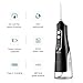 R REVA Cordless Dental Water Flosser for Teeth, Gums & Braces - Electric Oral Irrigator 310ML, 4 Modes, Rechargeable, 4 Jet Tips, Smart Memory, 360° Nozzle, IPX7 Waterproof & Low Noise (M209 - Black)