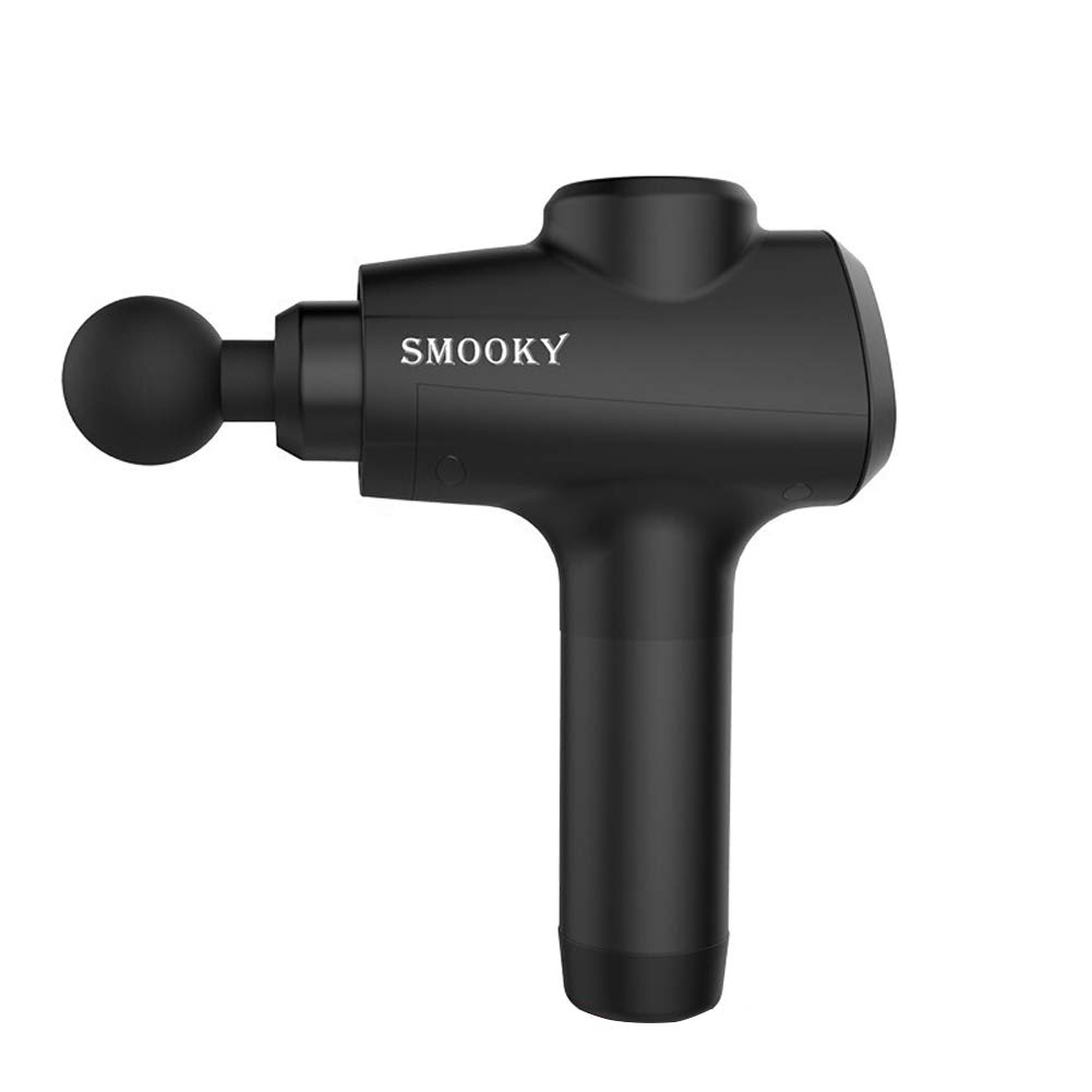 Pistola per Massaggi, Massaggiatore Muscolare per Tessuti Profondi Palmare, 55DB 2400mAh Pistola A Fascia Regolabile A 3 velocità con 6 Teste di Massaggio, Riduzione del Rumore Intelligente