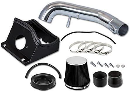 3.5" Black Heat Shield Cold Air Intake Kit + Filter Compatible with 11-14 Ford F150 5.0L V8