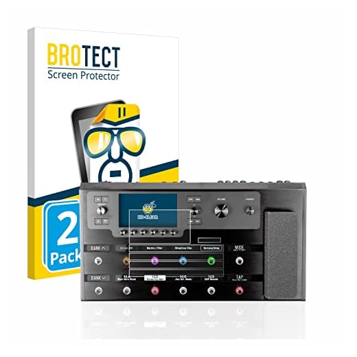 BROTECT Protector Pantalla para Line 6 Helix Floor Protector Transparente (2 Unidades) Anti-Huellas
