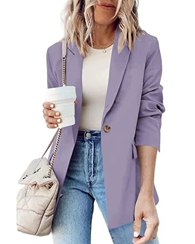 Women Casual Blazer Jackets Long Sleeve Open Front Lapel Collar Work Office Blazers with Pockets4