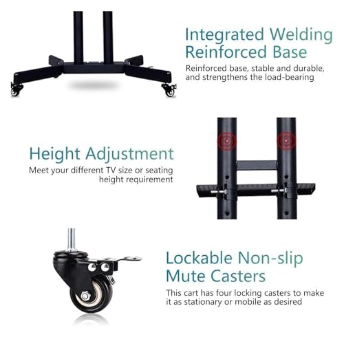 Soporte móvil para TV con ruedas para pantallas 32-65 pulg miniatura 7