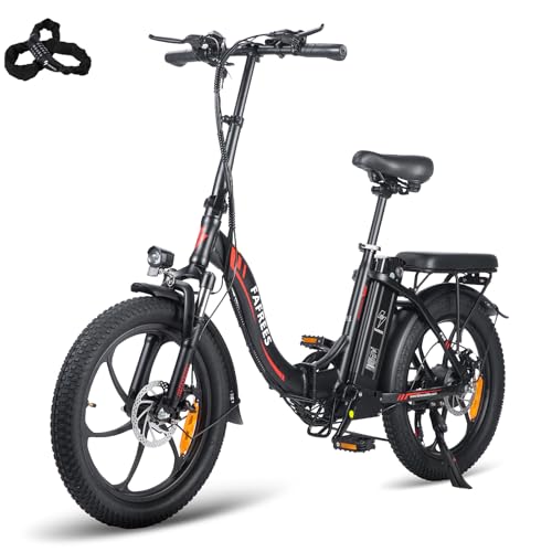 Fafrees F20 Bicicleta Eléctrica Plegablede 20 3.0 Pulgadas Con Batería Extraíble De 36v 15ah, Bicicleta Eléctrica De 250 W, Máxima 25 Km H Para Mujer Hombre Adolescente Anciano