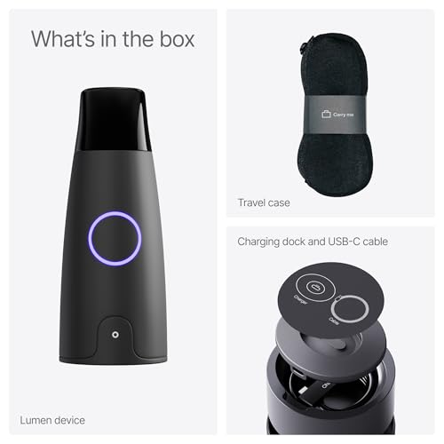 Lumen Metabolism Tracker Device - Measure Real-Time Fat & Carb Burn, Daily Nutrition, Meal Plans, Metabolic Health, Weight Loss, Athletic Fitness & Performance for Men & Women w/Month Subscription