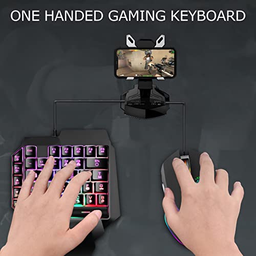 Teclado Gamer One Handed USB Cableado Para PC miniatura 4