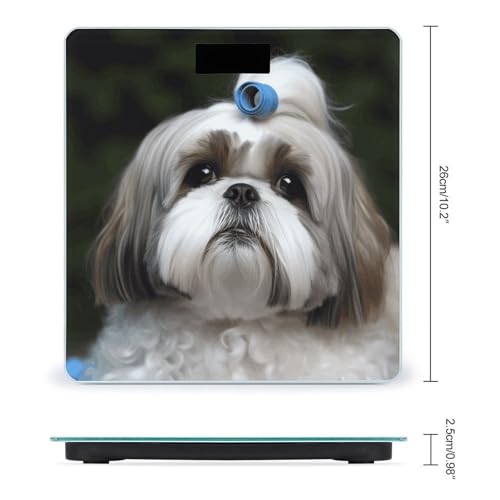 Báscula Digital de Baño 400 lb con diseño Shih Tzu miniatura 2