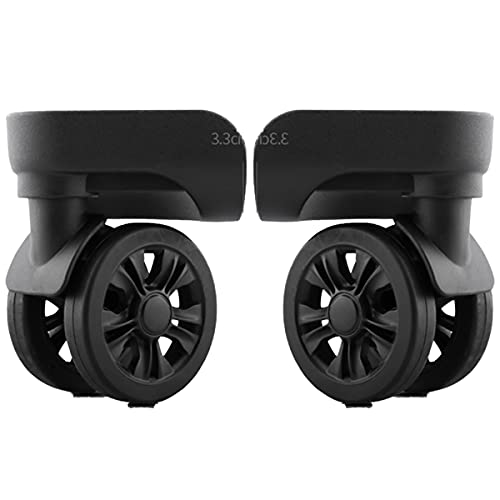Luggage Wheels Replacement, Suitcase Wheels,Luggage Wheel, 360 Degree Swivel Luggage Mute Wheel Suitcase Replacement Repair Wheels Parts Spinner, Black