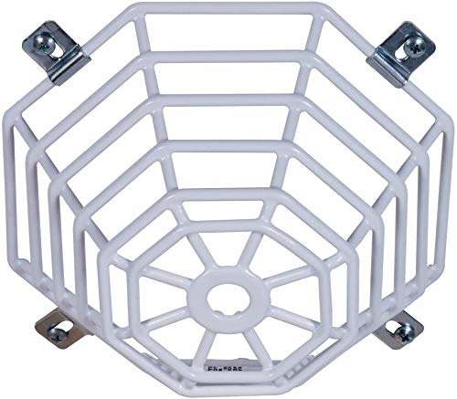 LED ENERGY PLUS Steel Web Stopper, 9 Gauge Wire Guard Smoke Detector Sheild Cover Protector Corrosion Resistant Polyester Coated Cage, Surface Mount, 4.25inches Depth