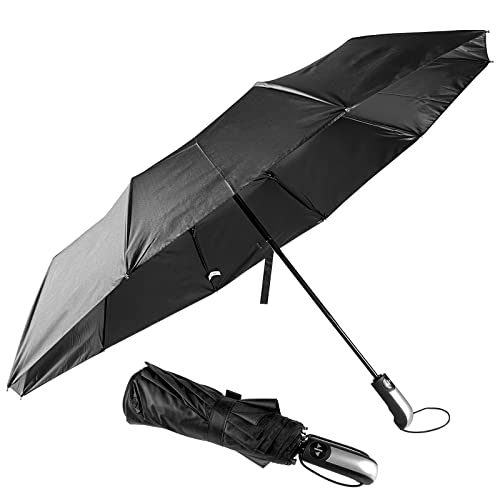 Uootach Parapluie Pliant Automatique, Parapluies pliants Portable, Parapluie pliant à ouverture et fermeture automatique, Imperméable - Coupe-vent, aux hommes et aux femmes, aux enfants(noir) Cover