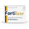 Fortilase, 20 Compresse, Integratore Alimentare di Bromelina, Anticellulite e Antinfiammatorio, Stimola Linfodrenaggio