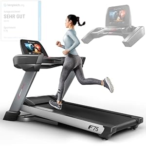 Sportstech Profi Laufband für Zuhause klappbar | Deutsche Qualitätsmarke | bis 20 km/h und Steigung, große Lauffläche, großes Touch-Display | 7 PS Motor Treadmill sTread Pro / F75