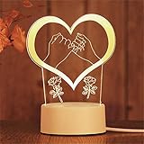 アクリルテーブルランプLEDタッチコントロール3Dハンドフックホームルームの装飾ライトランプホリデークリエイティブギフトナイトライト CDKPAWMZ