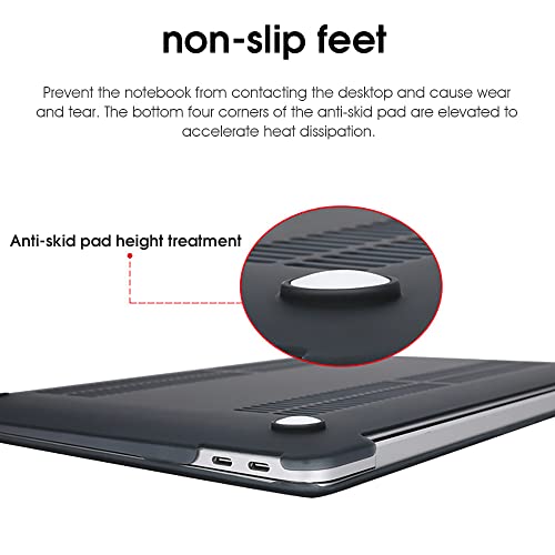 Image of ZORBES Laptop Case Cover for MacBook Air 13.3 Inch M1 A2337 A2179 A1932 13 Inch Hard Shell Case Cover for Apple Release 2020 2019 2018 Mac Book Air Plastic Waterproof Scratch-Resistant Black