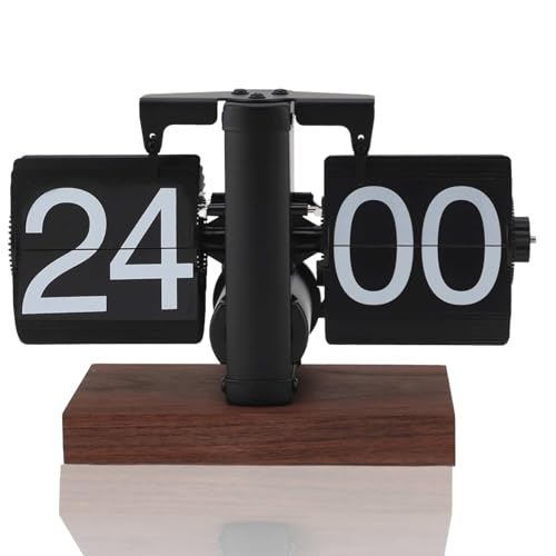 HERCHR Reloj Digital Abatible Vintage, Reloj de Escritorio Retro