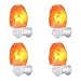 4 Pack Himalayan Salt Rock Night Light Pink Salt Lamp, Hand Craved Natural Salt Rock, UL Certified Wall Plug E12 Base, Amber White Light for Ambiance Lighting, Decoration, Yoga, Air Purifying