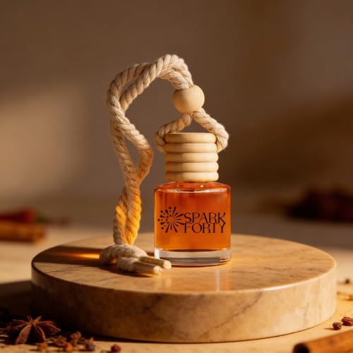 Image of Cinnamon Car Air Freshener Hanging | Car Perfume, 8 ml