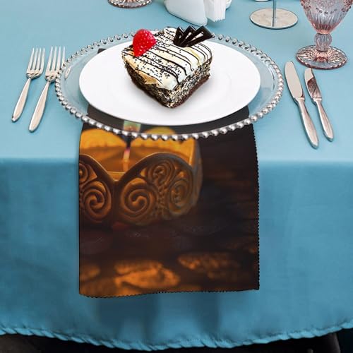 Servilletas de Tela Cuadradas 18.7" x 18.7" Floral QMNBTES miniatura 4