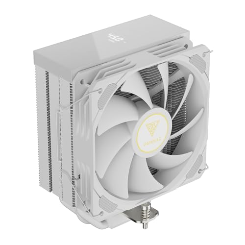 GAMDIAS BOREAS M2-51D WH Ventirad CPU, Écran Numérique avec Logiciel, 5 Caloducs en Cuivre, Ventilateur PWM 120 mm, 2000 RPM, Compatibilité LGA1851/1700/1151/1150/1155/1156/1200, AM5/AM4, Blanc