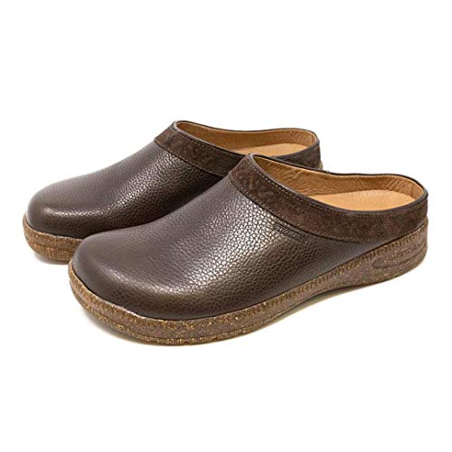 Stegmann Women's Leather Graz Sport Clog with Rubber Sole (8 B US, Walnut)
