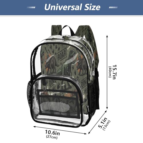 Mochila transparente de dinosaurio resistente para evitar pérdidas de tiempo en controles 4