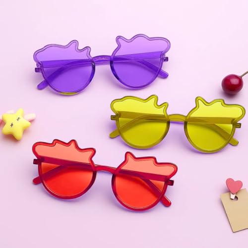 Image of Wanna Party Cute Kids Sunglasses bulk Party Favor, 6 Pack Transparent Pig Neon Sunglasses for Kids, Boys and Girls Age 3-8, Goody Bag Favors, Great Gift for Pool, Pig Birthday Supplies