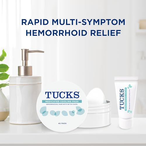 Tucks MultiCare Relief Kit 40 Count Witch Hazel Pads & 0.5 oz. Lidocaine Cream Protects