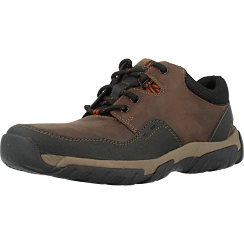 Clarks Walbeck Edge 261219237 - Zapatillas para hombre, color Marrón (Brown Weather Proof Lea), talla 44.5