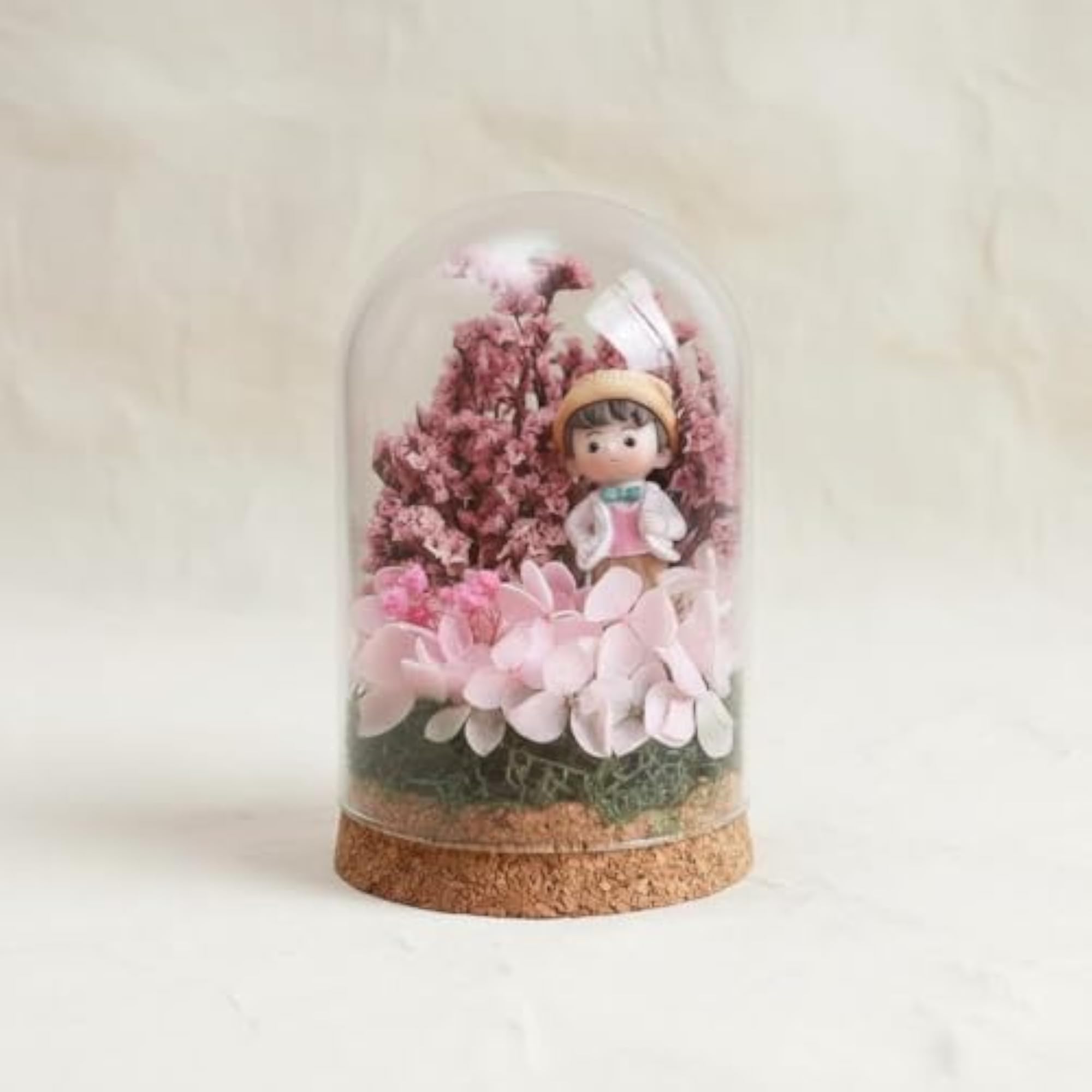Handmade Gift Preserved Flower Glass Dome Decoration
