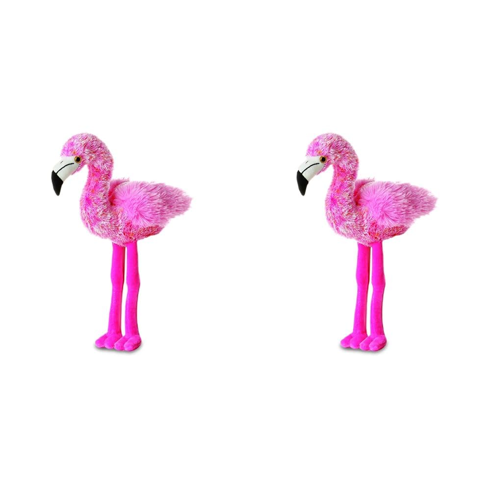 AURORA, 13289, Mini Flopsie Flamingo, 8In, Soft Toy, Pink (Pack of 2)