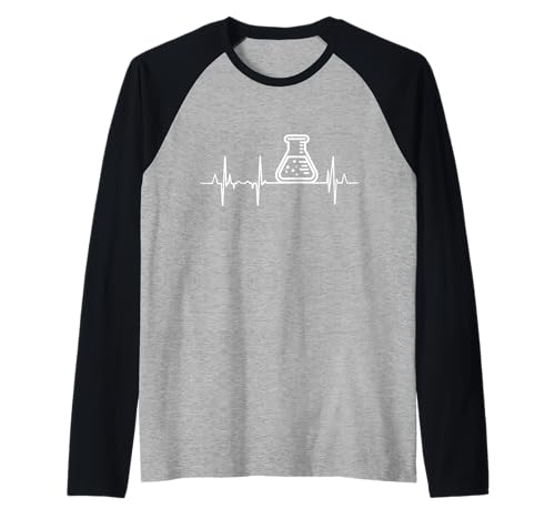 I Love Chemistry Ritmo cardíaco Camiseta Manga Raglan