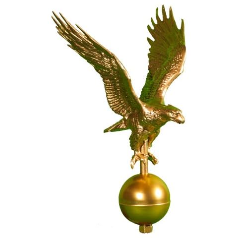 Montague Metal Products Flagpole Eagle, 12-Inch, Gold, FP-2-GB Cover