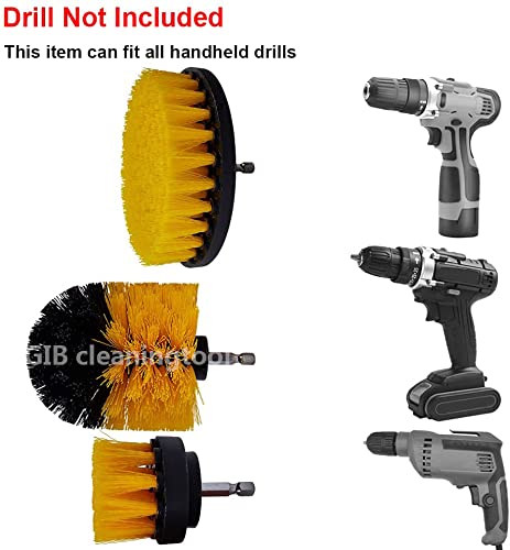 Gib Cleaningtool Auto Car Detailing Kit Interior Exterior - 5 Detail Brush, 3 Wire Brush, 3 Drill Brush, 2 Car Wash Sponge,1 Cone Sponge,1 Microfiber Mitt, 1 Automotive Air Vent Brush And Cloth #TOP5