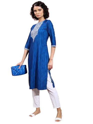 Image of Vishudh Women's Kurta | Regular Fit | Trendy Ethnic Top for Everyday Comfort