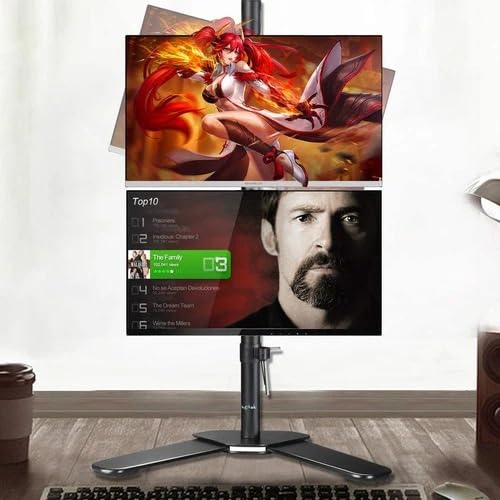 Gadget Wagon Dual Monitor Desk Stand Vertical Stack 17-27 Inches Long Pole 800 mm Heavy Duty-image-26