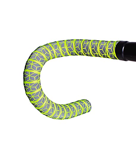 (-61%) BTP Woven Bicycle Handle Bar Tape REFCUBE NOGN with Trending Colors and Pattern Designs. Superior Supple Hand Feel with Reflective