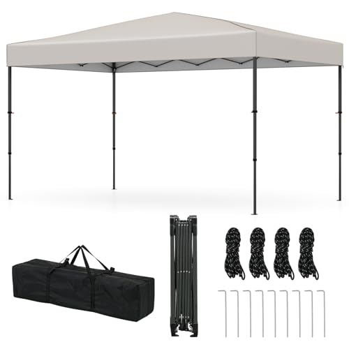 RELAX4LIFE Tonnelle Pliante 3,6 x 2,2 M Facile à Monter, Barnum Pliant pour Marché, Tissu Oxford Anti-UV, Hauteur Réglable, Sac de Transport, Tonnelle de...