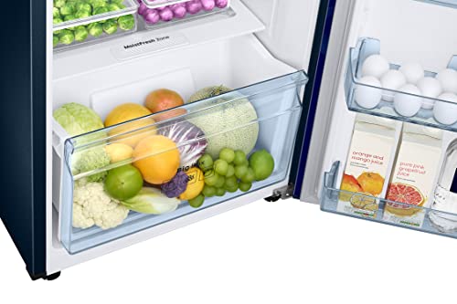 Image of Samsung 236L 2 Star Inverter Frost-Free Convertible 3 In 1 Double Door Refrigerator Appliance (RT28C3732HS /HL,Hydrangea Blue)