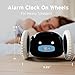 CLOCKY Extra Loud Alarm Clock for Heavy Sleepers on Wheels Rolls Runs Away Vibrating, Easy to Set Super Smart Snooze Digital Bed Shaker Alarm Clock Funny Gift for Adults Kids Teens Bedrooms (Black)