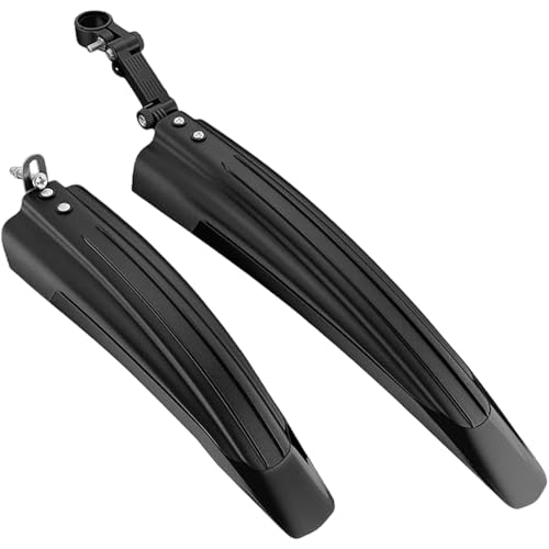 Lawnrden Adjustable Road Mountain Bike Cycling Tire Front/Rear Mud Guards Mudguard Fenders Set