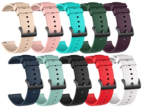 10 Correas de Silicona Compatible con Reloj Inteligente 20mm miniatura 1