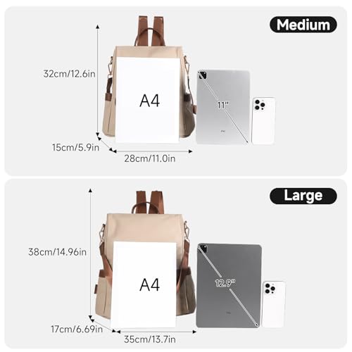 Image of CHERUTY Women Backpack Purse PU Leather Anti-theft Casual Shoulder Bag Fashion Ladies Satchel Bags