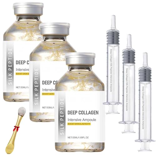 Silk Peptide Intensive Lifting Ampoule,Deep Collagen Silk Peptide Intensive Lifting Serum,For Face Tightening And Lifting,Hydrat