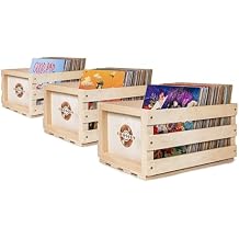 Crosley AC1004A-NA Record Storage Crate Holds Up to 75 Albums, Natural