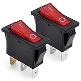 Numano （2 Pack for 120927-24 Heater Switch Lighted Rocker Switch On/Off 120V 3-Prong 20A 125VAC Replacement for Electric Fireplaces Compatible with Twin Star 29-159-1 28785