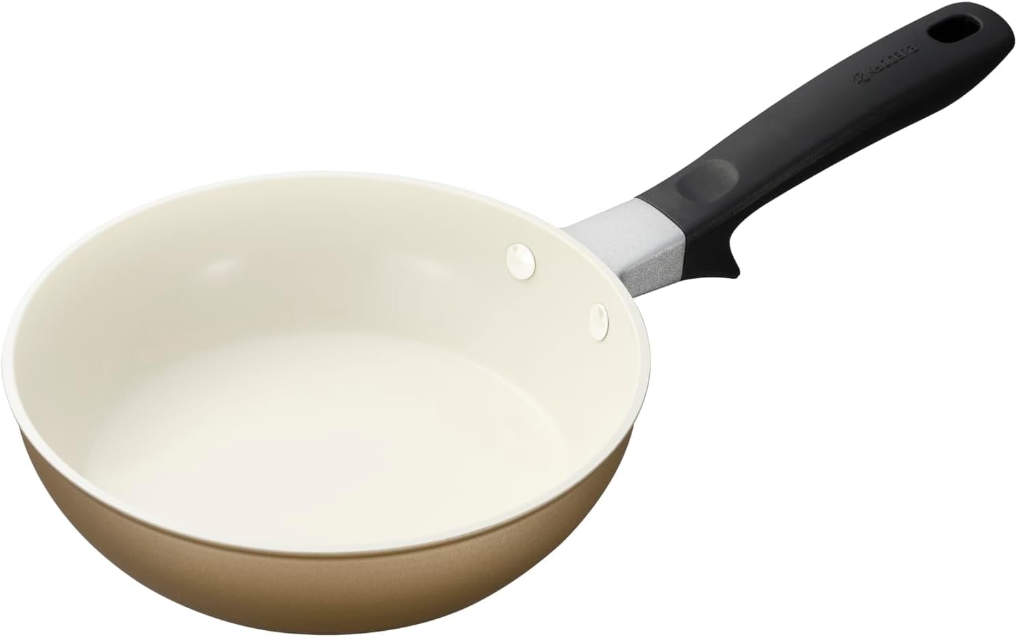 京セラ オール熱源可 フライパン 20cm セラミック加工 フッ素 不使用 油使用 ベージュ CF-20C-WBG