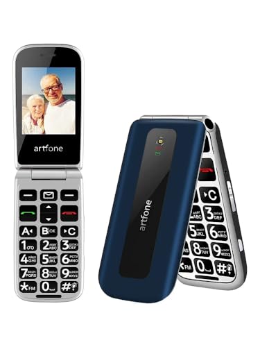 artfone F20 GSM Téléphone Portable Senior Clapet Débloqué丨Téléphone Portable Senior à Clapet丨Grandes Touches丨Bouton SOS丨écran de 2.4" 丨Batterie 1300 mAh丨Radio FM丨Appel Rapide丨double Carte SIM - Rouge