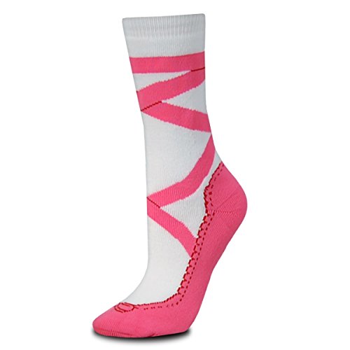 For Bare Feet Pink Ballet Slipper Adult Medium Socks