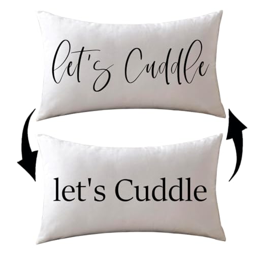 Let's Cuddle Throw Pillow Cover