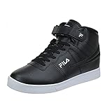 Fila Men's Everyday Sport Athletic Casual High-Top Vulc 13 MID Lace Up Sneaker Shoes, Black/Black/White, 10